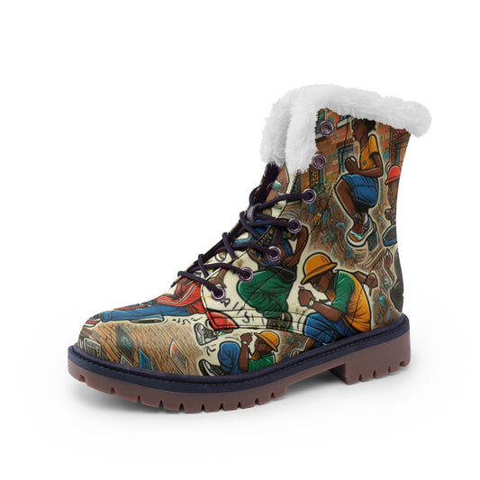 DANKO Piano : Dalie - Unisex Lace Up Winter Boots Fashion Comfort Chukka Boots