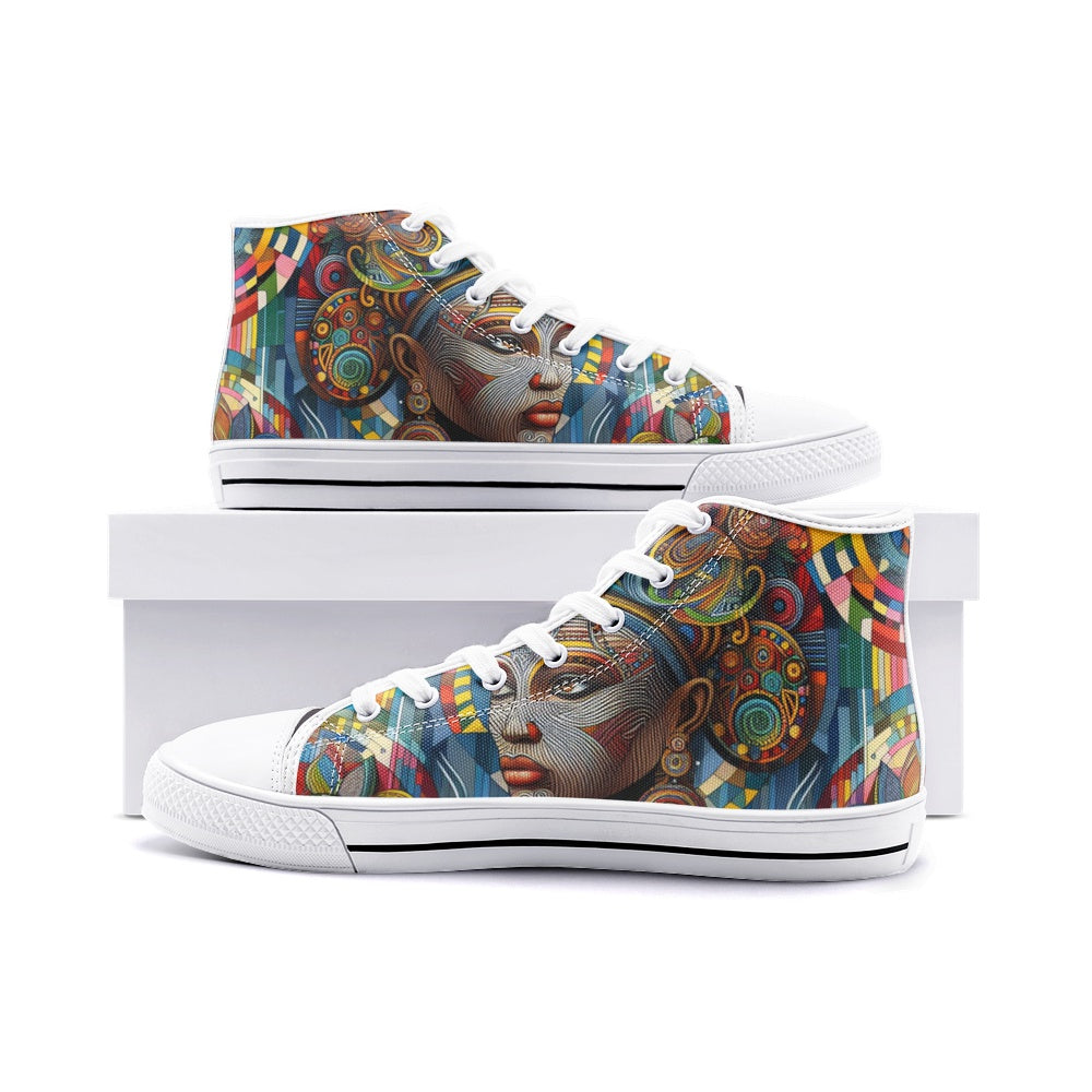 DANKO : African Queen - Unisex High Top Canvas Shoes