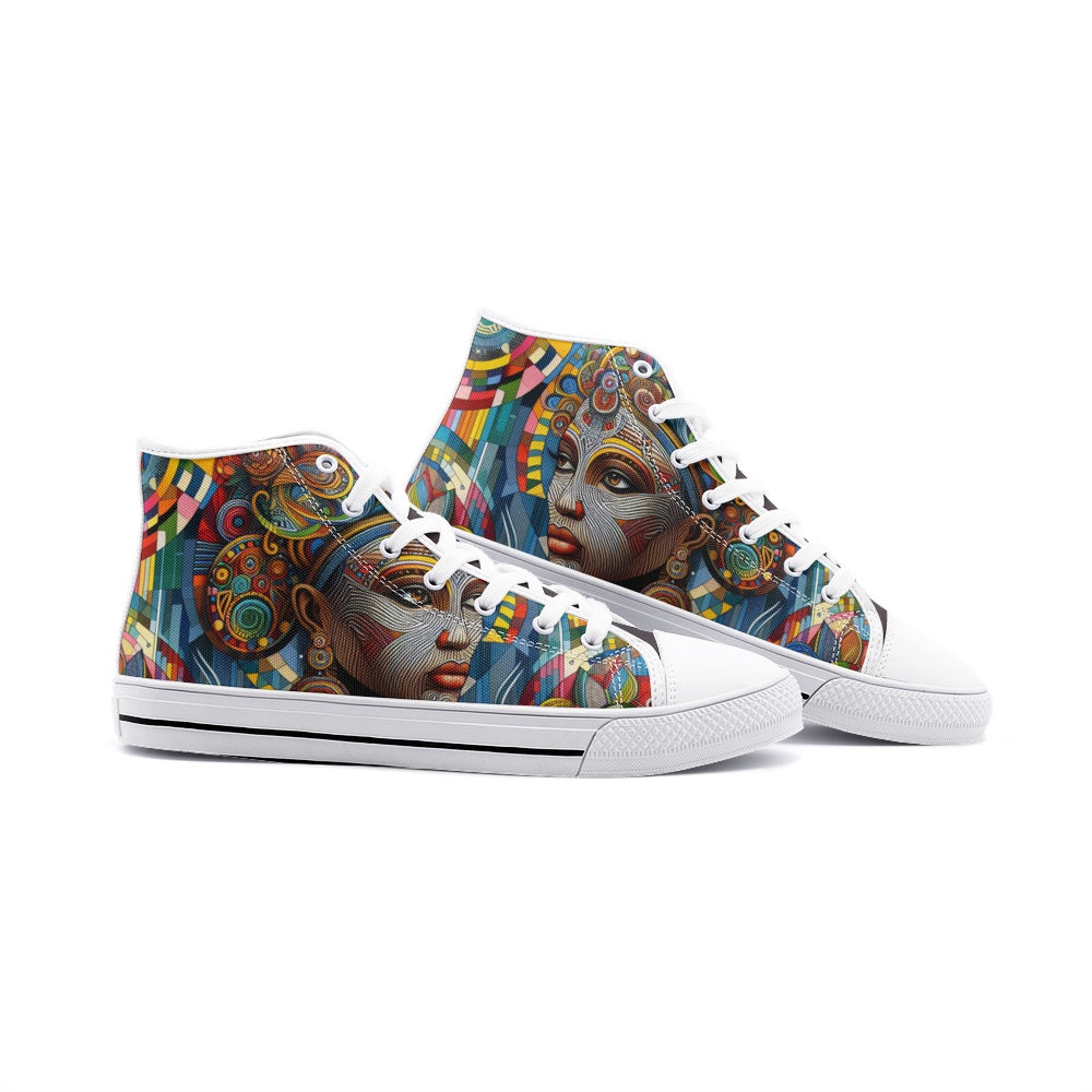 DANKO : African Queen - Unisex High Top Canvas Shoes