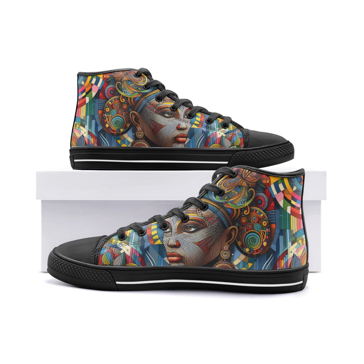 DANKO : African Queen - Unisex High Top Canvas Shoes