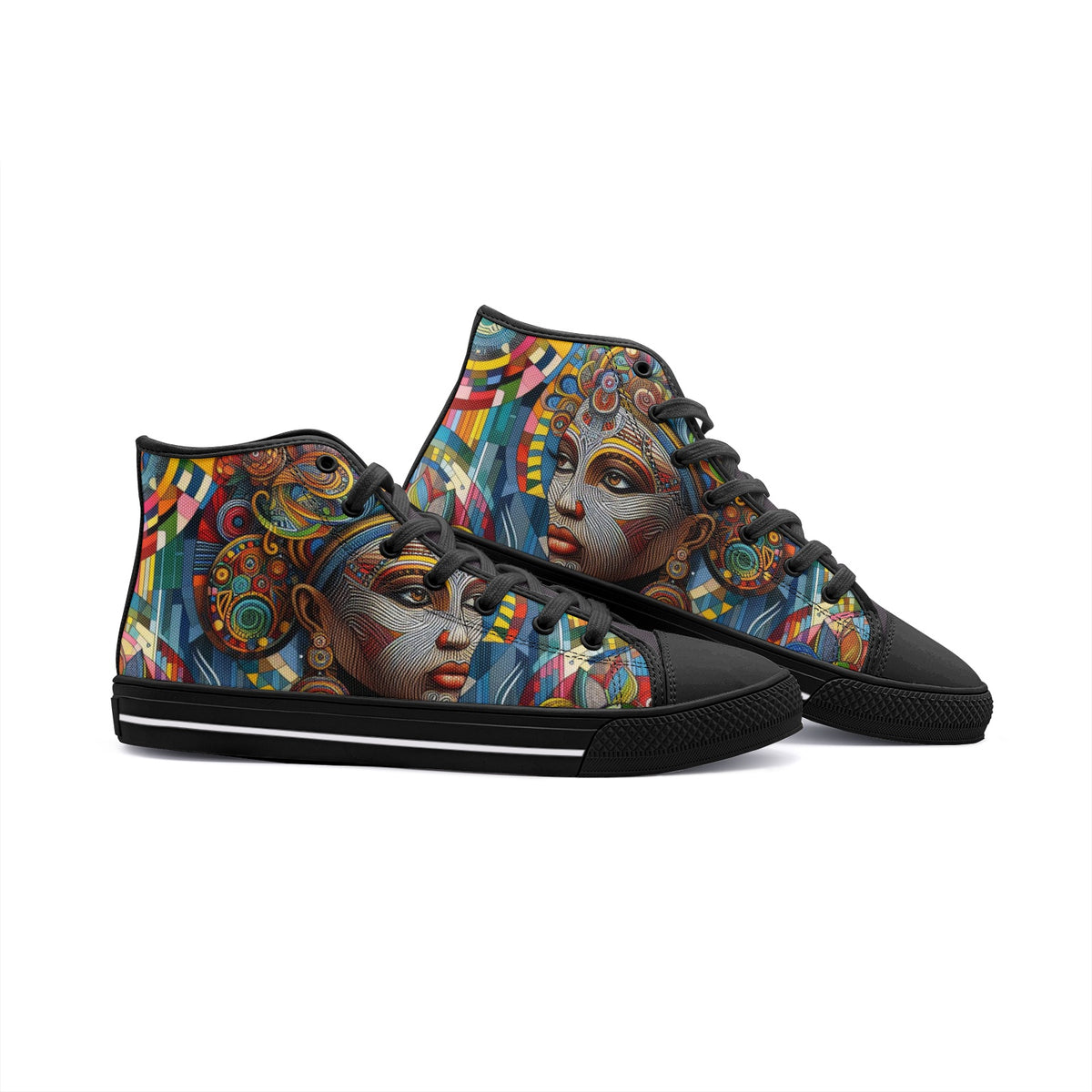 DANKO : African Queen - Unisex High Top Canvas Shoes